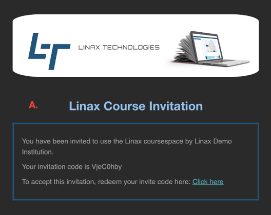 Invitation email