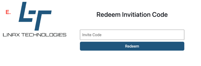 Redeem code page