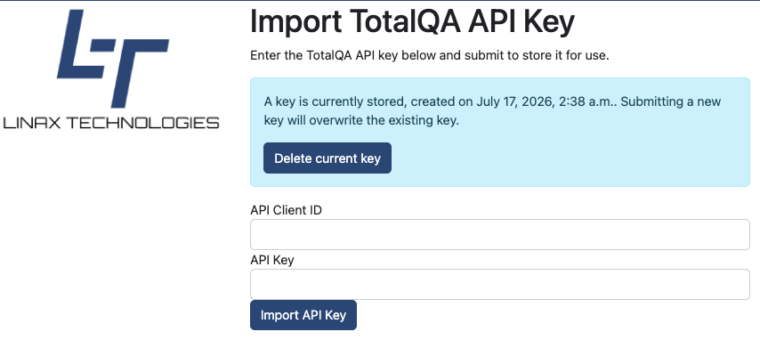 Import TotalQA API Key