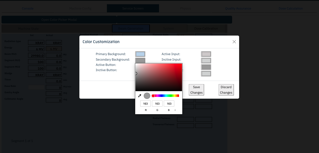 Elekta colour customization